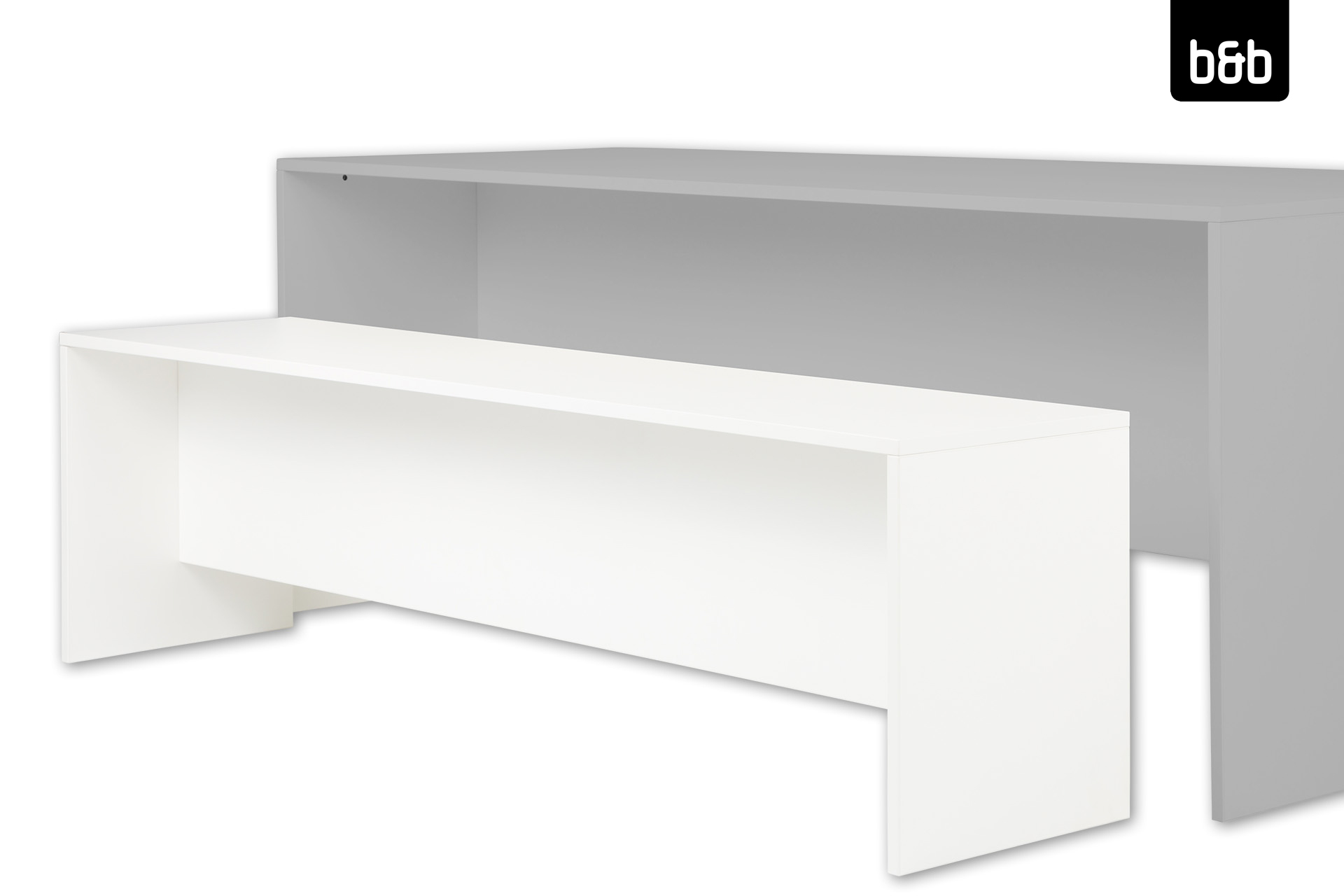 SITZBANK SANTORIN 180X40CM, Weissweiss