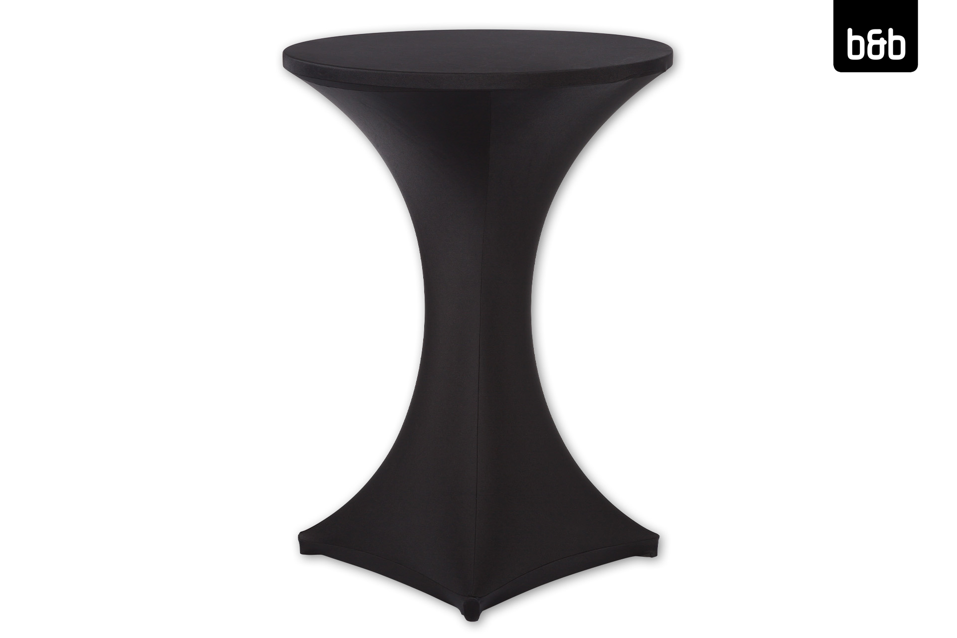 Husse inkl. Tischplattenbezug Galactica für Stehtisch, schwarz (5er Set)