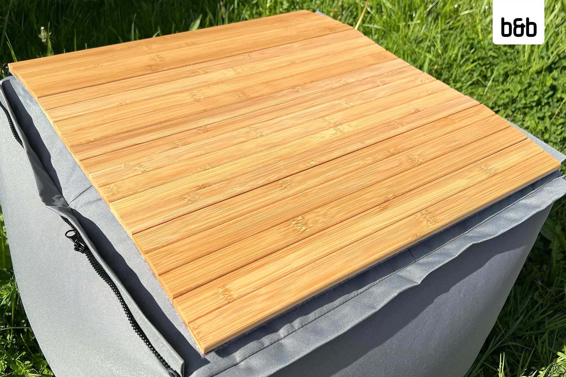 Sofa Lumaland Bambusauflage für Hocker